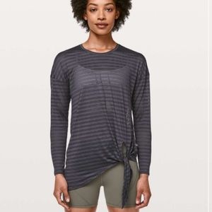 Lululemon Tie Your Practice Long Sleeve "Stripe"